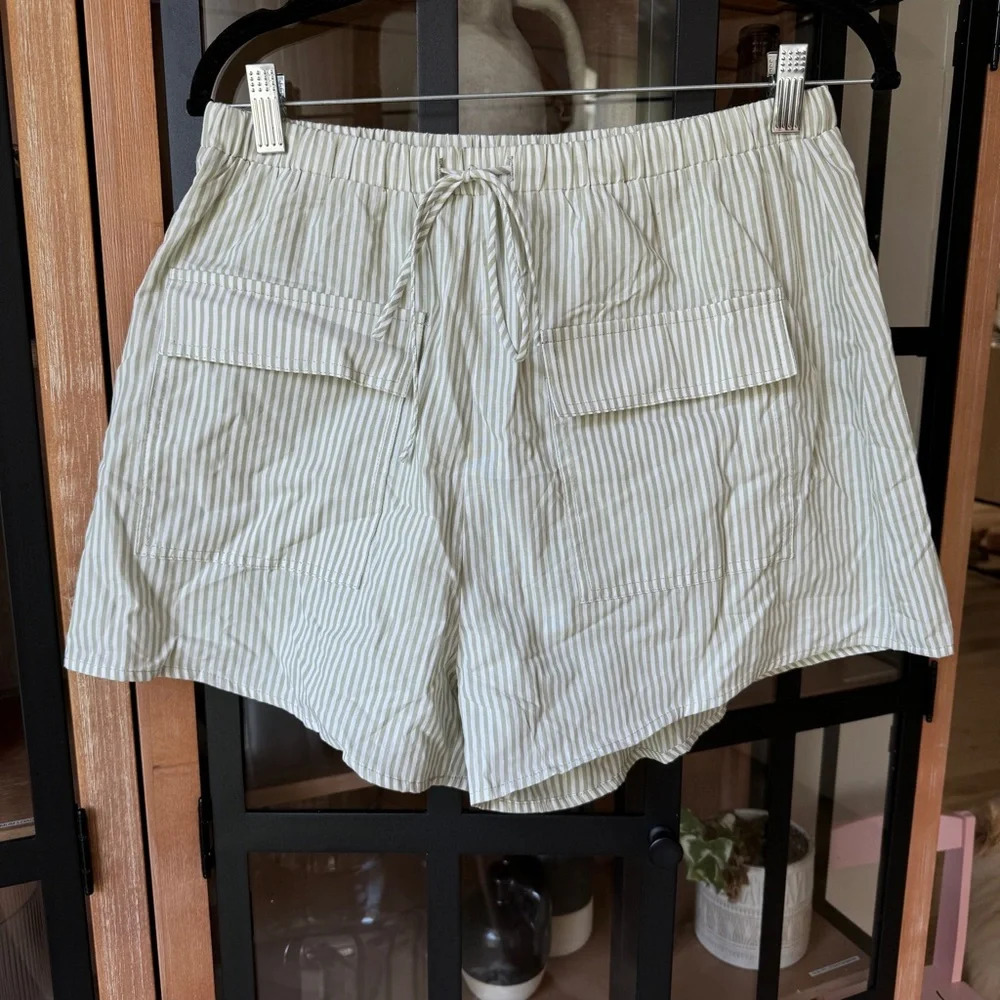 Sabo Skirt boxer shorts high waisted stripes daily drills pockets sage sea foam - Picture 7 of 7